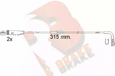 R BRAKE 610549rb -  Сигнализатор, износ тормозных колодок